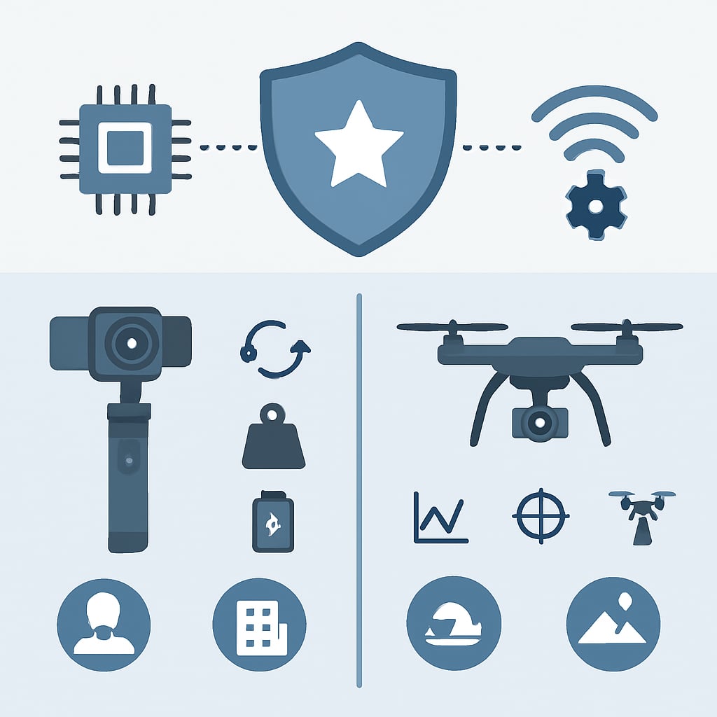 手持穩定器與無人機雲台協作指南:打造專業級空拍畫面工作流 2 技術基礎:從「軍用商規」到消費市場的硬體革新 - 說明圖片