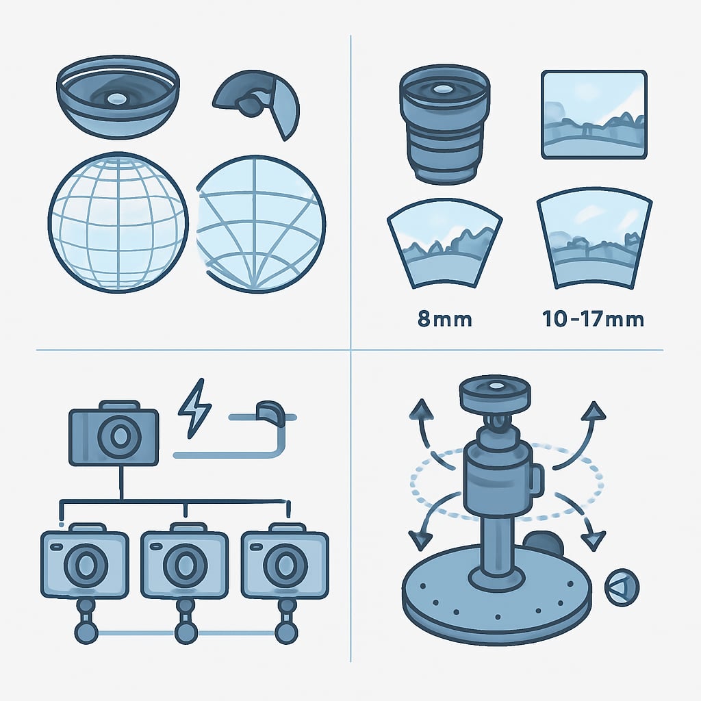 全景攝影器材技術核心:專業鏡頭與拼接軟體選擇指南 2 全景攝影鏡頭的技術深度解析:從魚眼到多鏡頭陣列 - 說明圖片