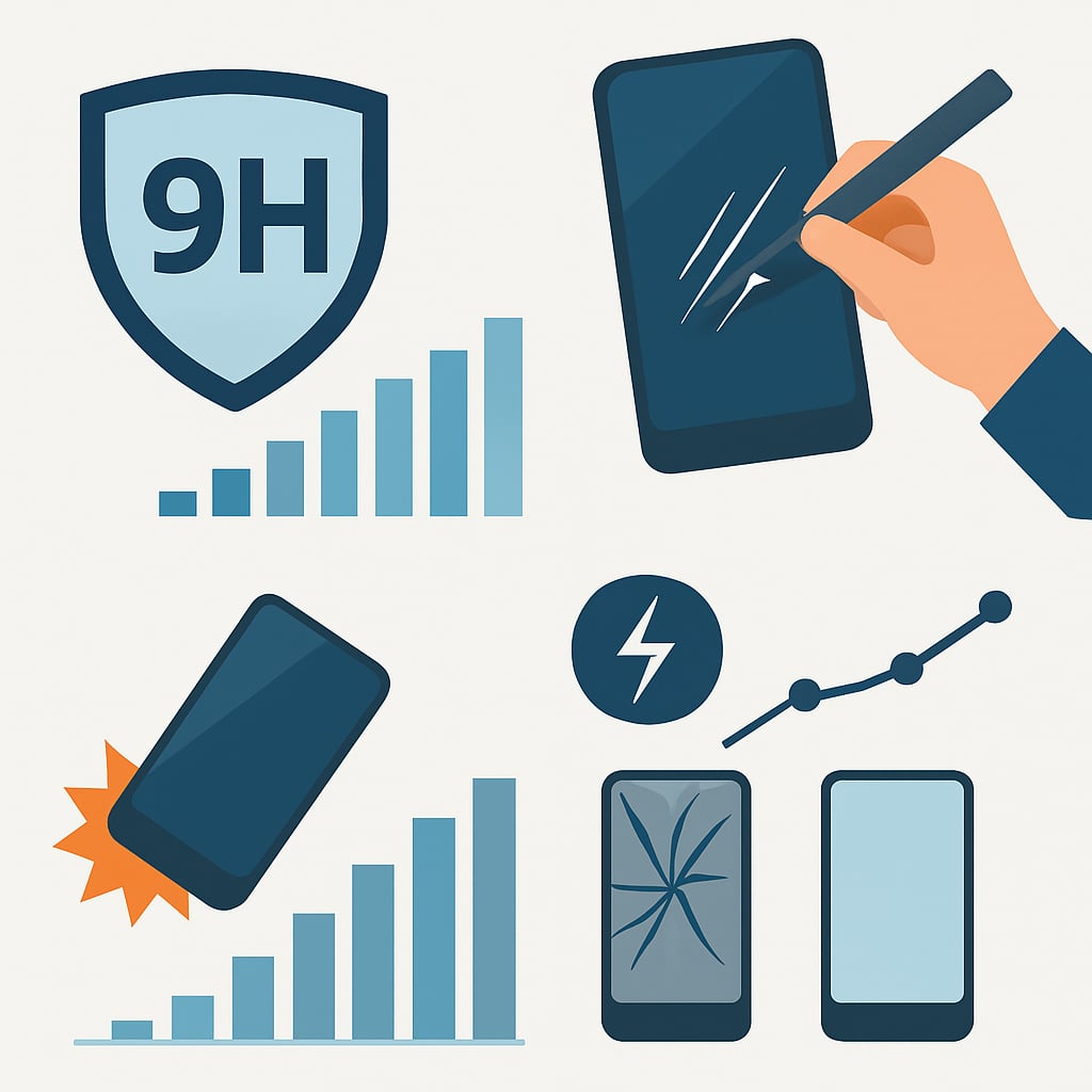 實測指標一：硬度與抗刮測試 – 你的保護貼真的夠硬嗎？ - 說明圖片