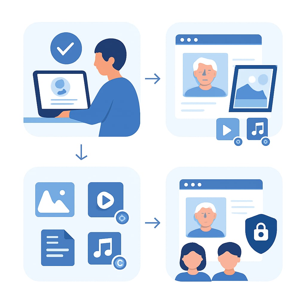 功能一：多媒體紀念空間——打造專屬的數位回憶庫 - 說明圖片