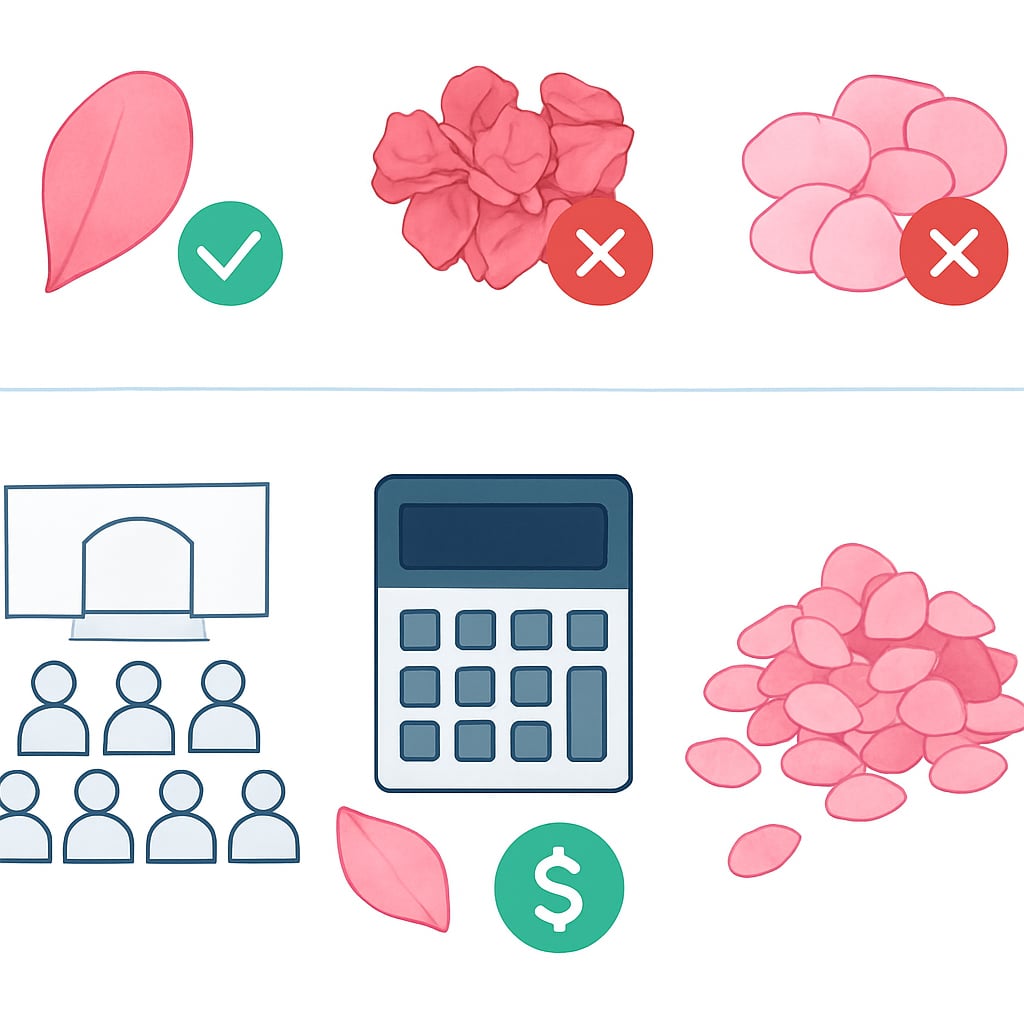 第一步:前期準備與花瓣選擇 - 說明圖片