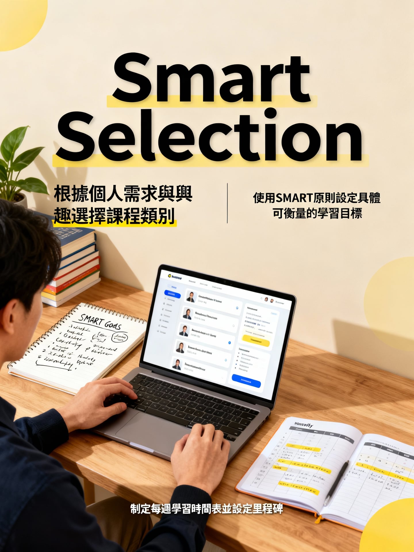 第一步：課程選擇與目標設定 - 說明圖片