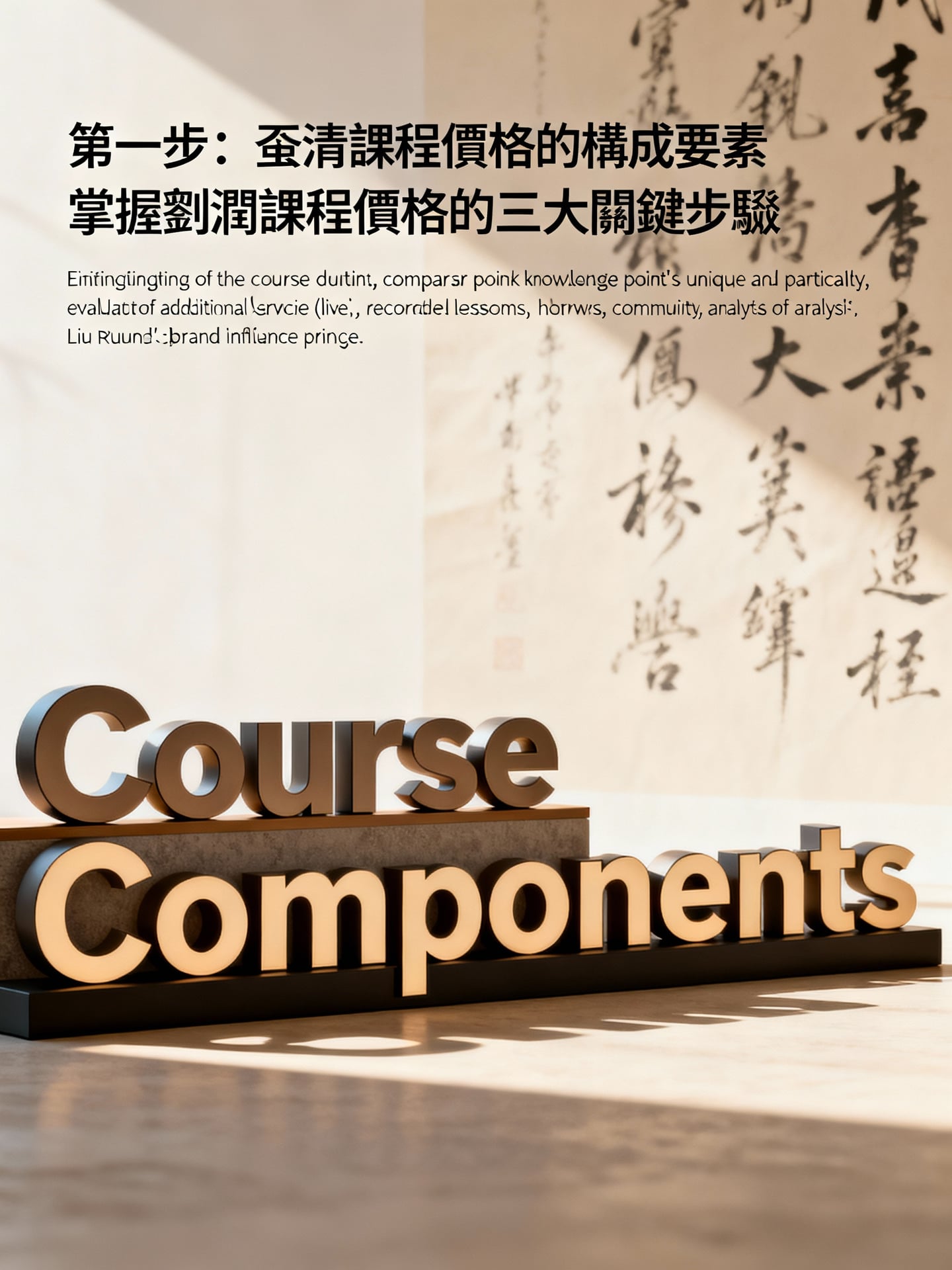 第一步：釐清課程價格的構成要素 - 說明圖片