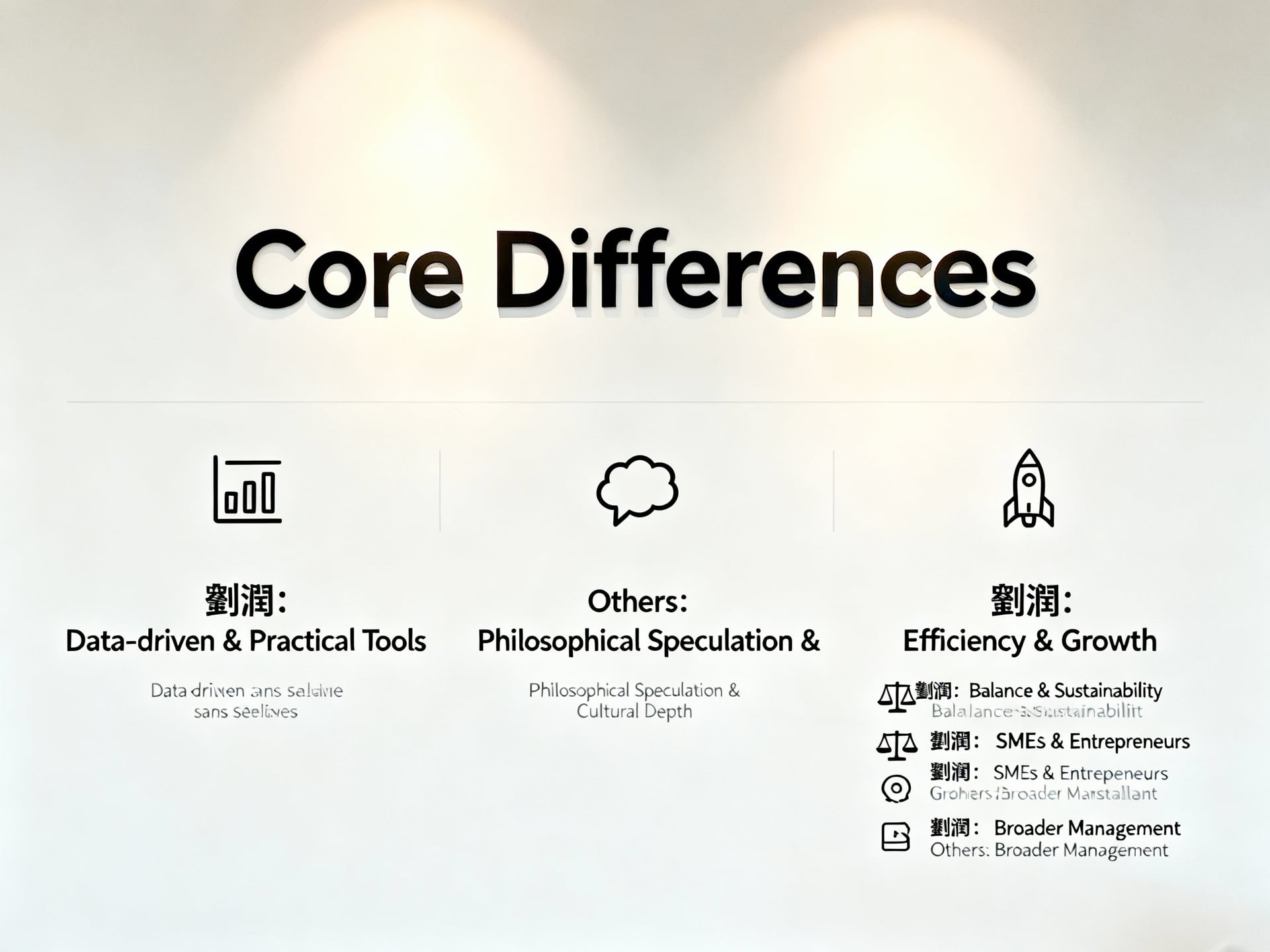 劉潤與其他華語商業思想家的核心觀點差異 - 說明圖片