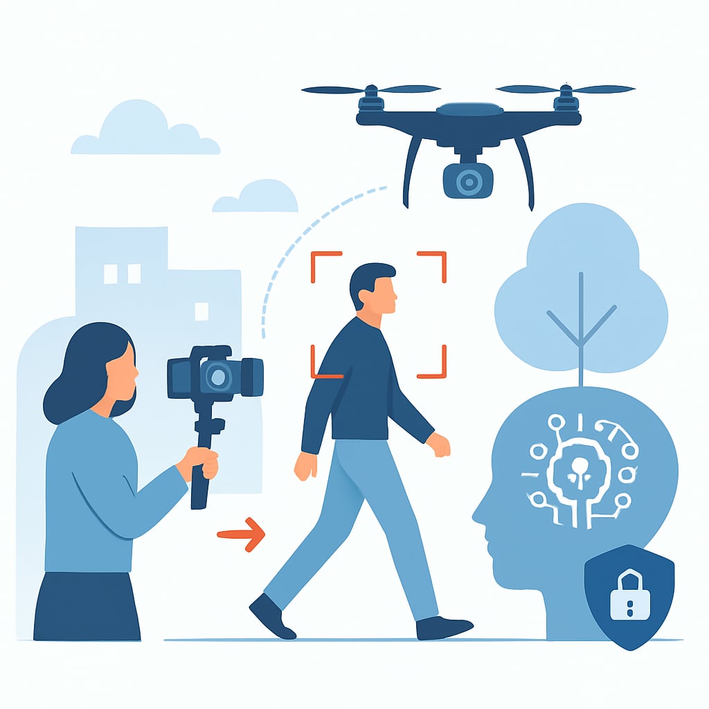 手持穩定器與無人機雲台協作指南:打造專業級空拍畫面工作流 3 智能協作:AI追蹤技術的極限與倫理實踐 - 說明圖片