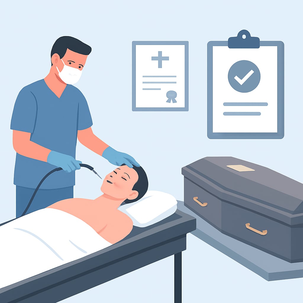 第二步：遺體防腐與棺木準備 - 說明圖片