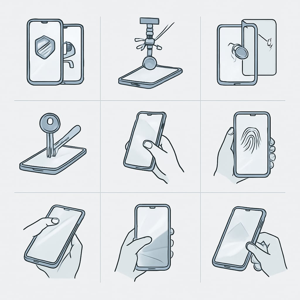 三款熱門品牌保護貼橫向實測比較 - 說明圖片