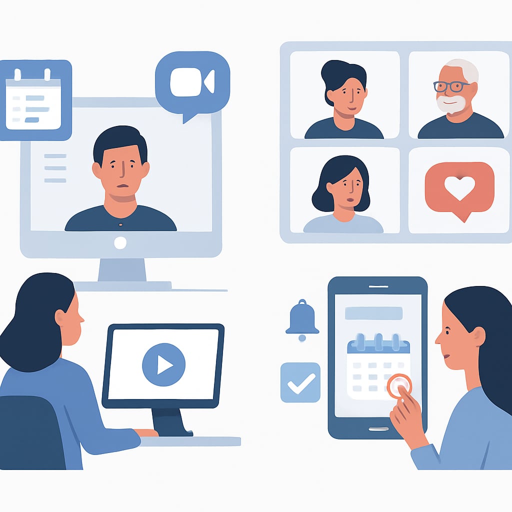 功能二：即時互動追思——跨越距離的情感連結 - 說明圖片