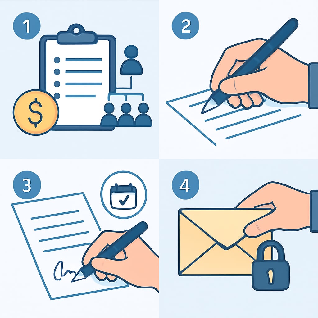 撰寫自書遺囑的詳細步驟指南 - 說明圖片