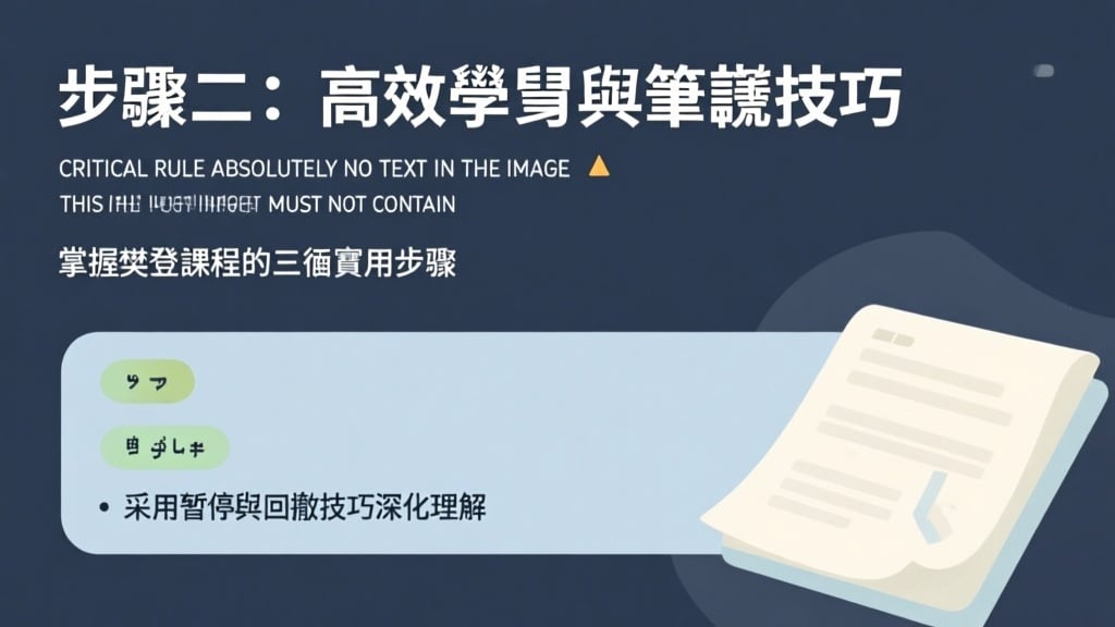 步驟二：高效學習與筆記技巧 - 說明圖片