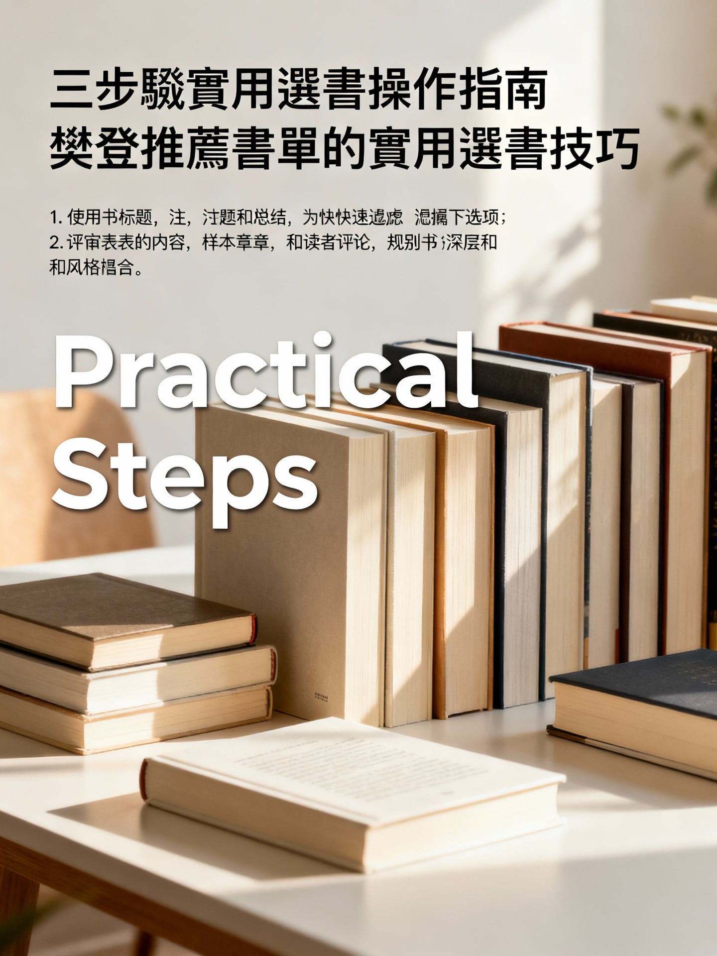 三步驟實用選書操作指南 - 說明圖片