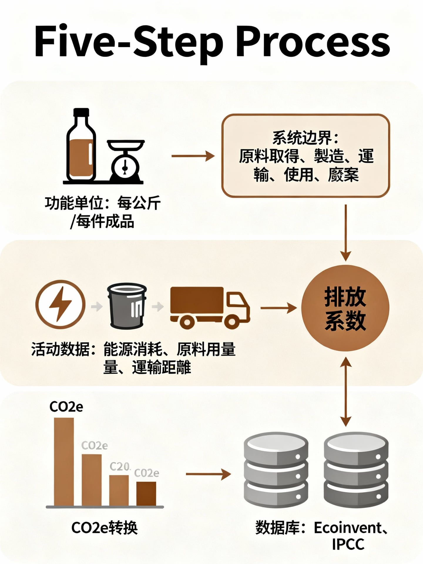 產品碳足跡計算五步驟實務指南 - 說明圖片