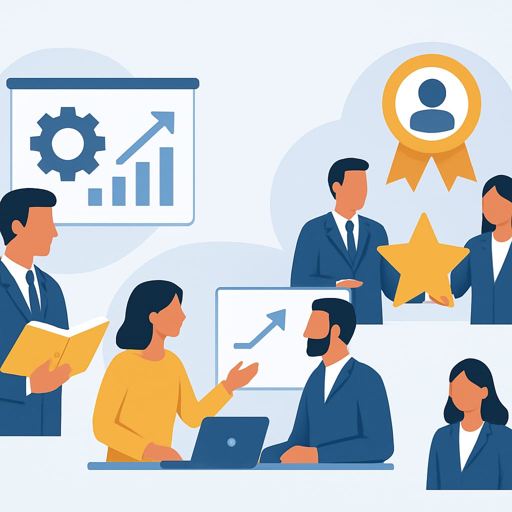 工程業者提升競爭力:策略應用與執行步驟實例解析 4 策略三:人才發展與團隊建設 - 說明圖片