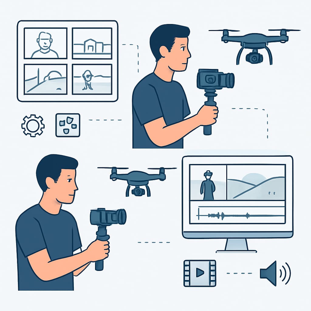 手持穩定器與無人機雲台協作指南:打造專業級空拍畫面工作流 4 完整工作流:手持穩定器與無人機雲台的實戰協作指南 - 說明圖片