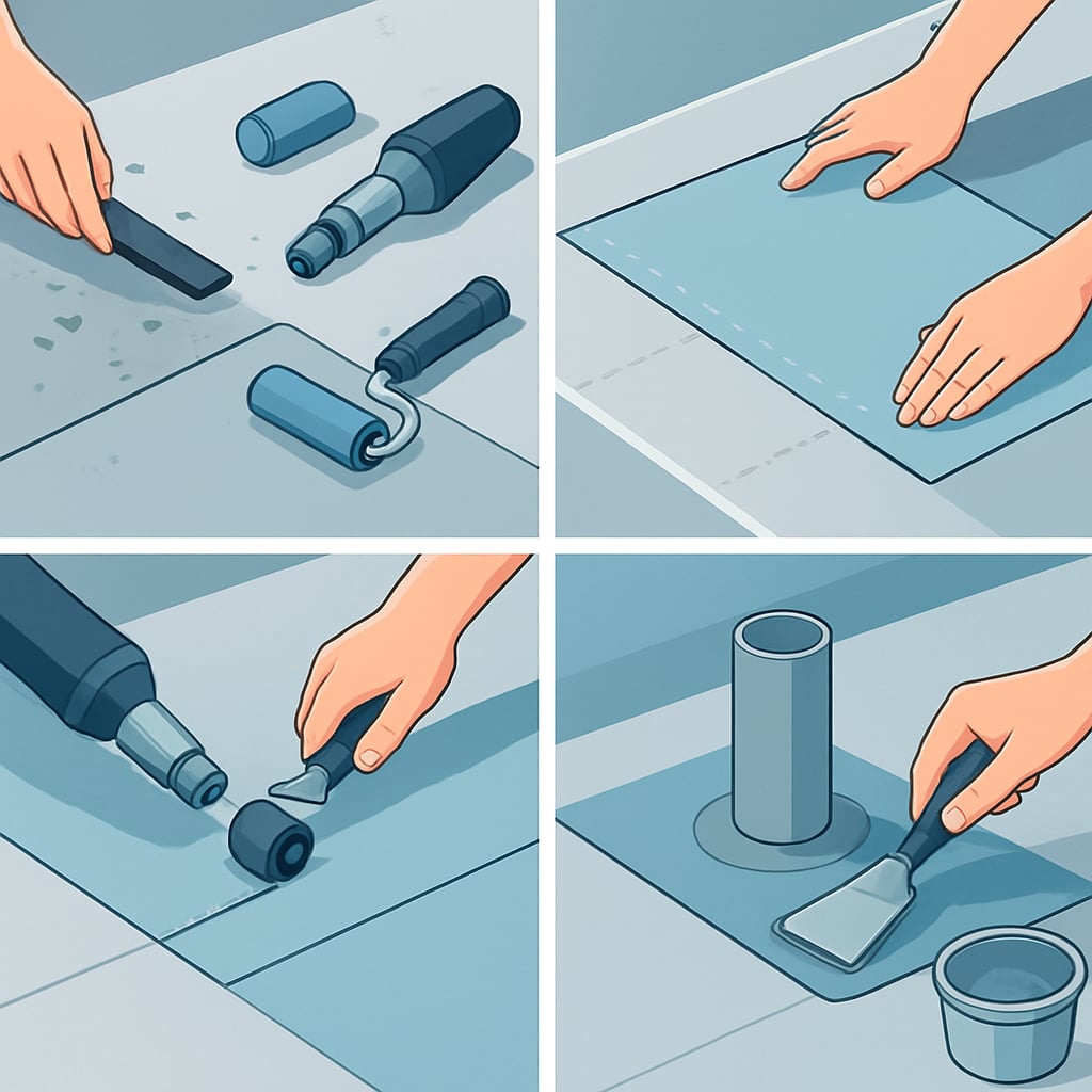 玻璃纖維膜安裝步驟詳解:從準備到完工 - 說明圖片