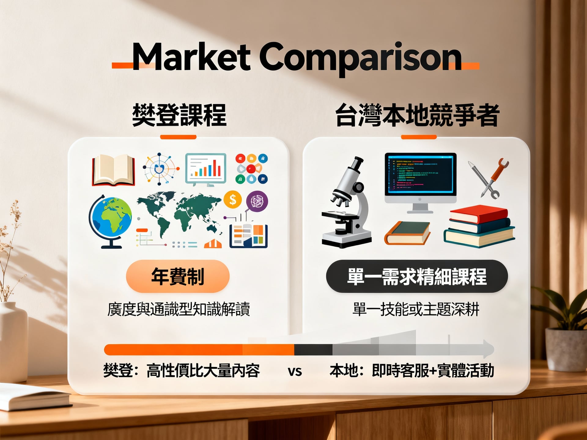 樊登課程有用嗎?台灣學員2025真實心得與長期效果分析 4 市場定位比較:樊登課程 vs. 台灣本地競爭者 - 說明圖片