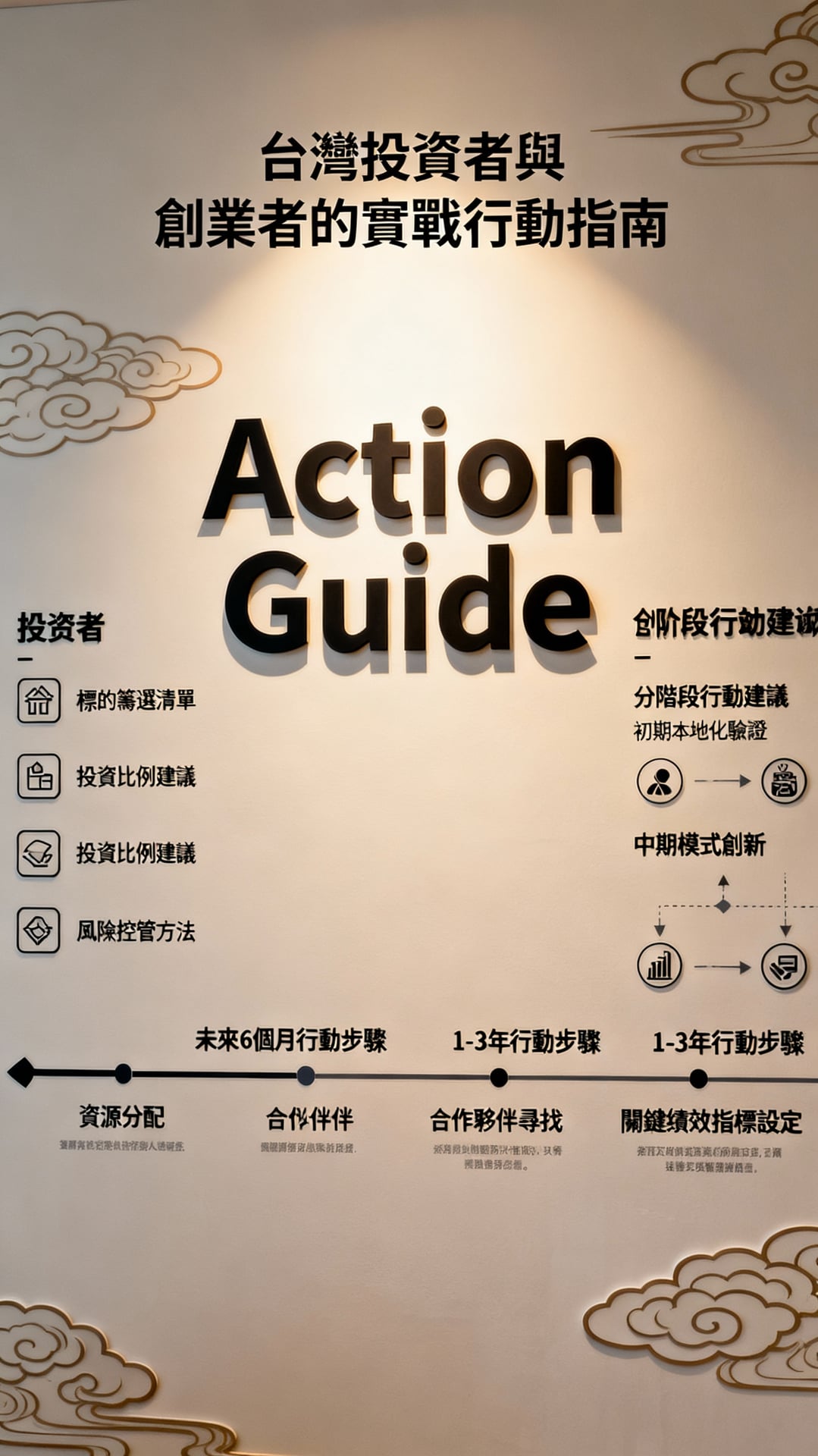 張琦VS深度解析:台灣投資者的實戰策略與機會 4 台灣投資者與創業者的實戰行動指南 - 說明圖片