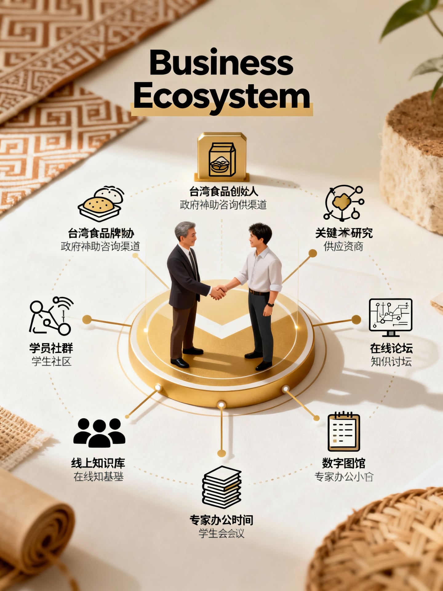 劉潤訓練營如何幫助台灣企業提升競爭力?三大實用收穫解析 4 收穫三:訓練營作為平台,對接台灣中小企業資源與生態系 - 說明圖片