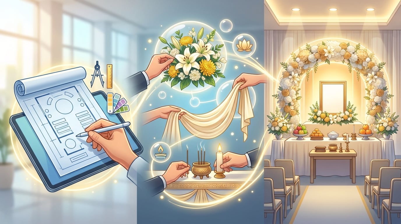 如何規劃告別式會場布置？從實際案例中學習專業布置技巧與步驟