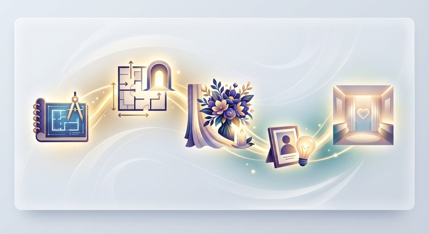 告別式場佈的五大實用步驟，讓追思空間充滿溫馨與敬意