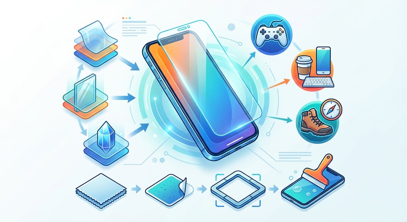 如何挑選最適合你手機的保護貼？從材質到貼膜步驟的實戰解析