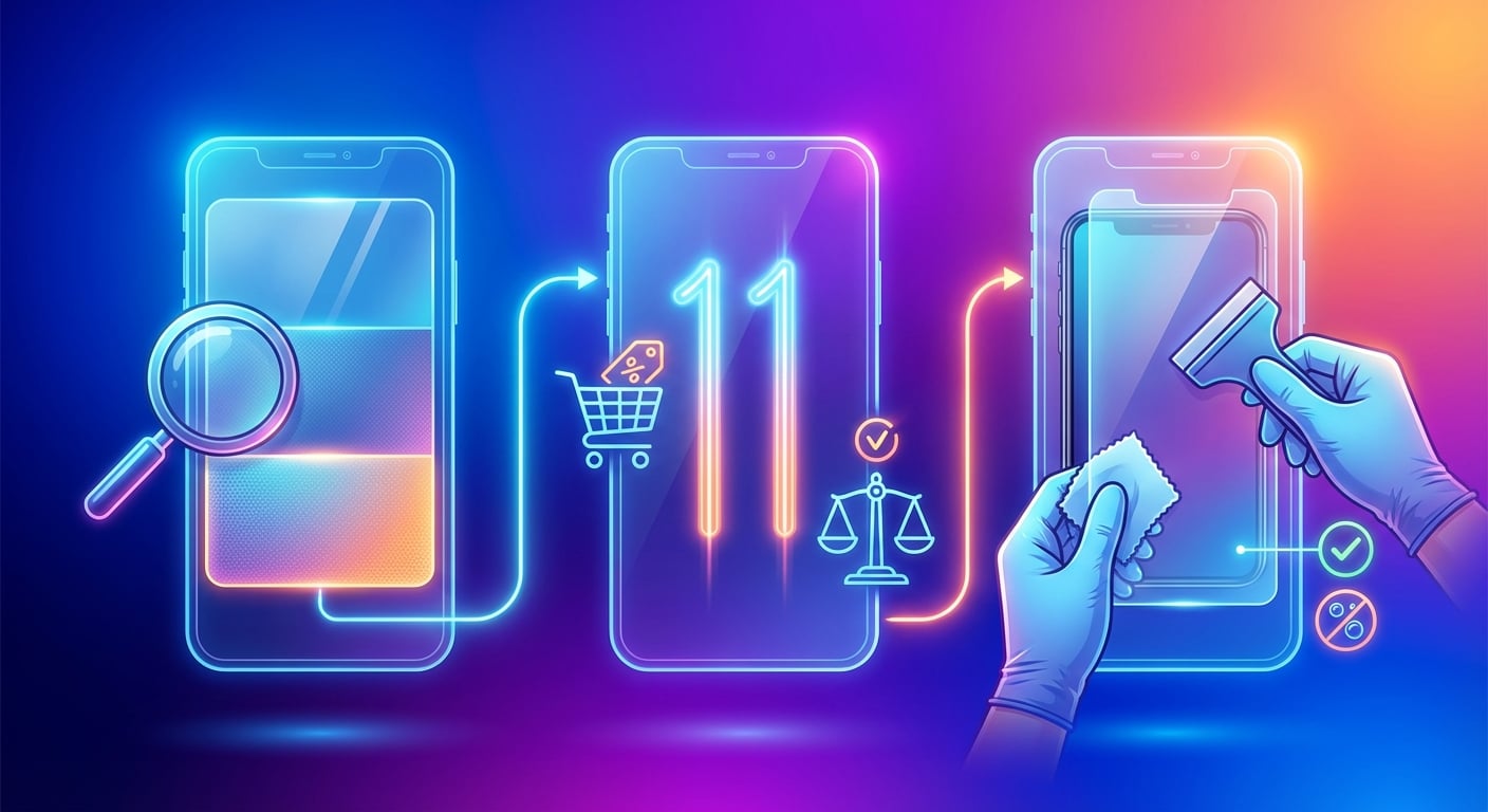 雙11保護貼選購三步驟：從材質比較到安裝技巧的實用指南