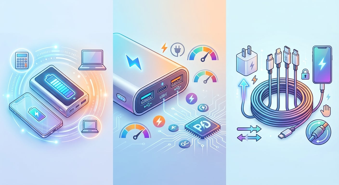 行動電源搭配三步驟：從容量計算到充電線選擇的詳細操作指南