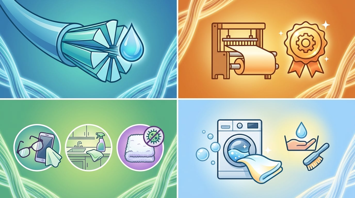 如何挑選適合您需求的超細纖維擦拭布？從材質到應用場景的實用指南