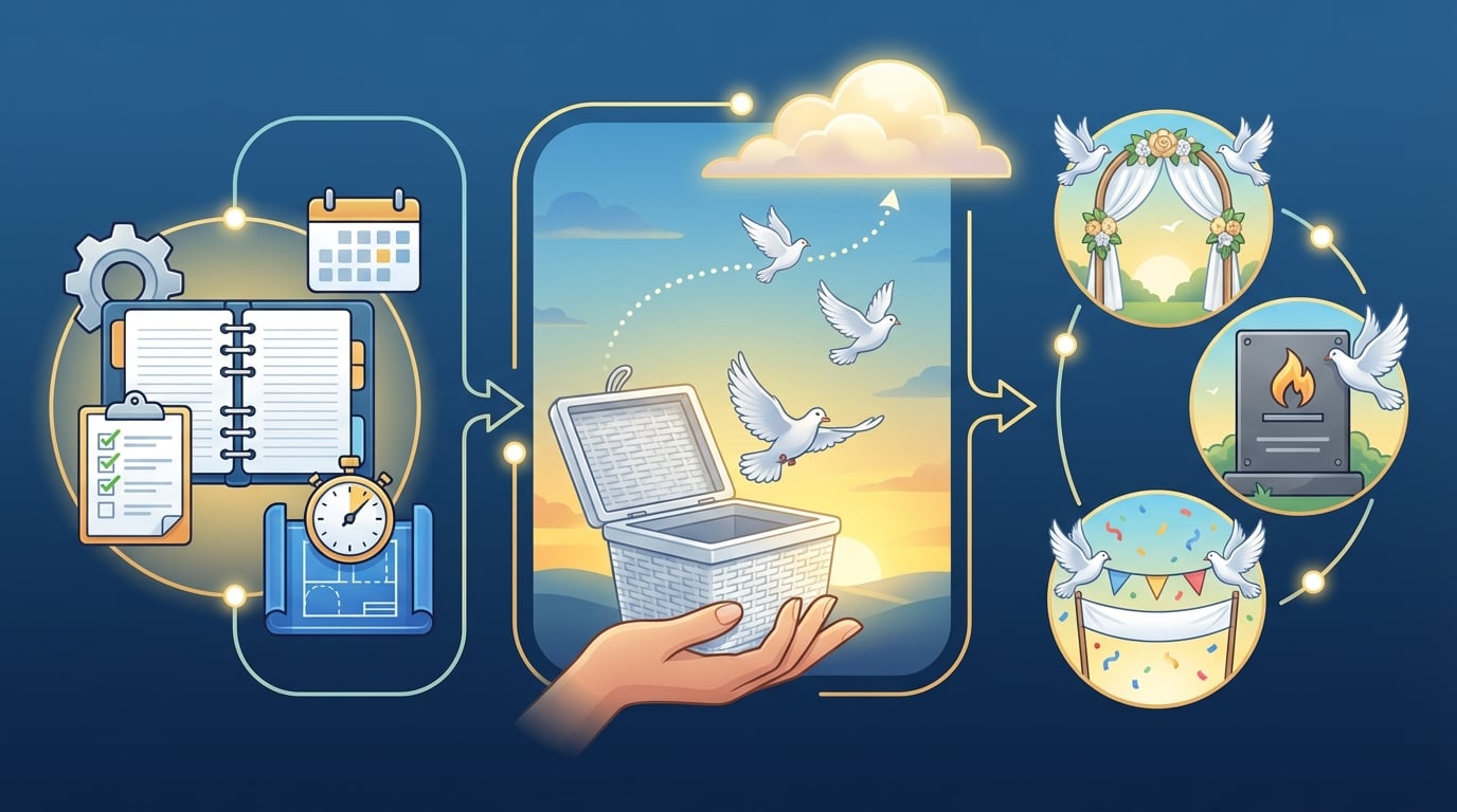 如何規劃一場成功的放鴿子儀式？