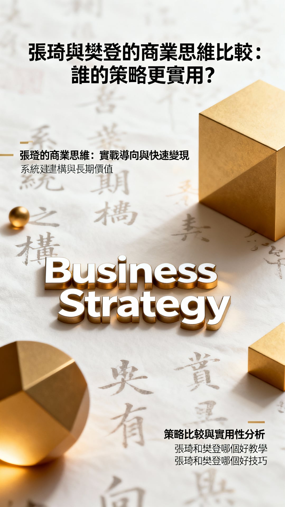 張琦與樊登的商業思維比較：誰的策略更實用？