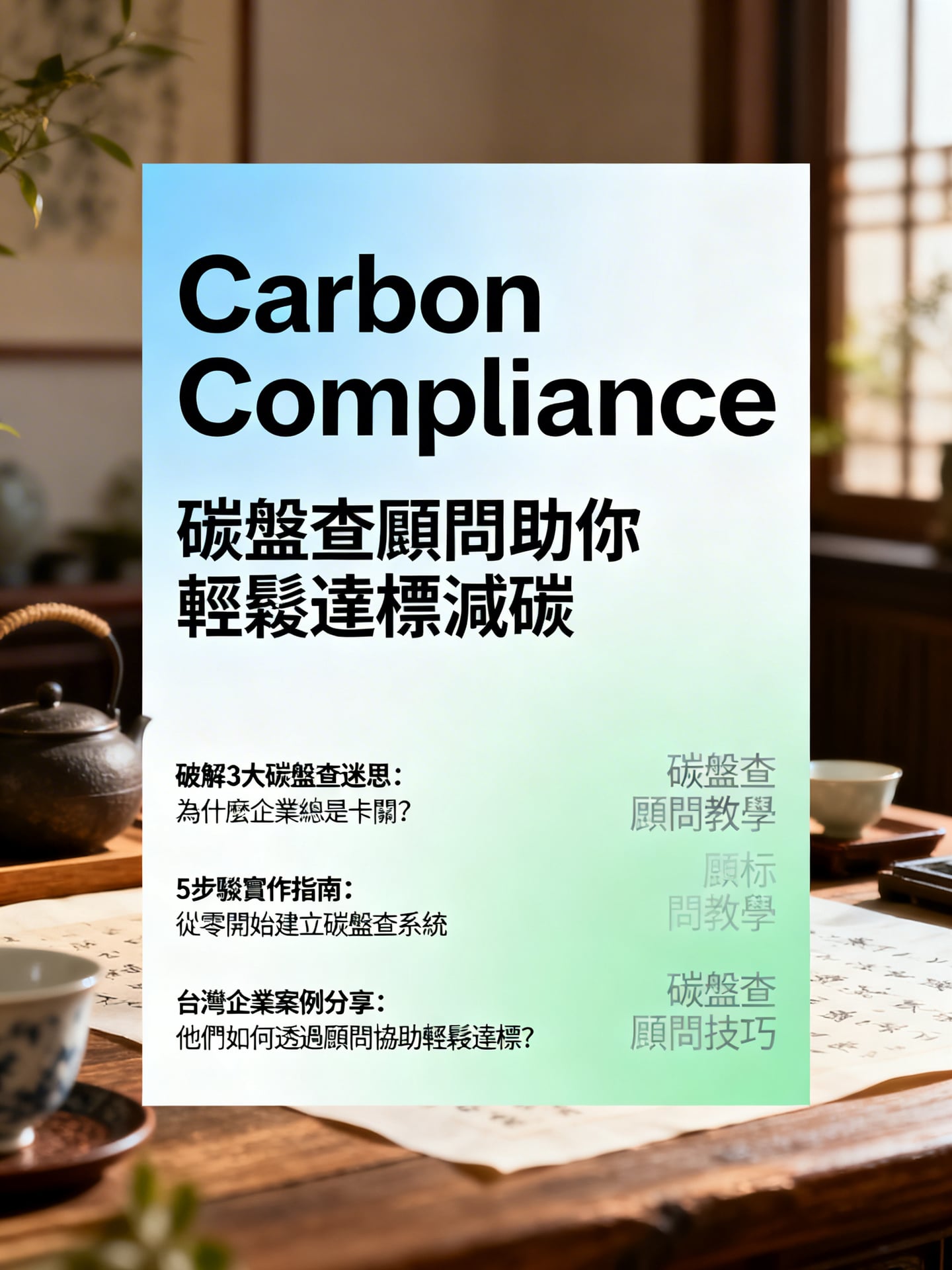 碳盤查顧問助你輕鬆達標減碳