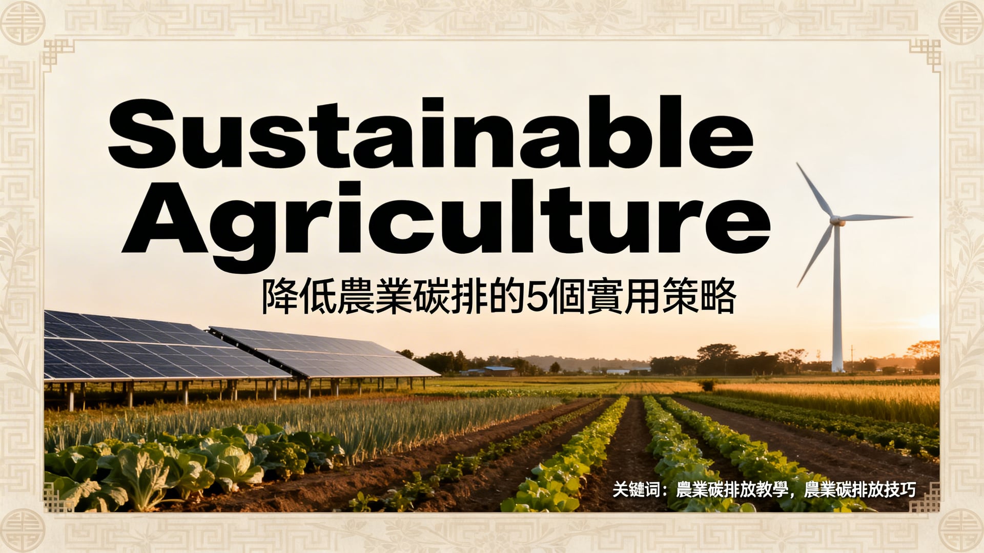 降低農業碳排的5個實用策略